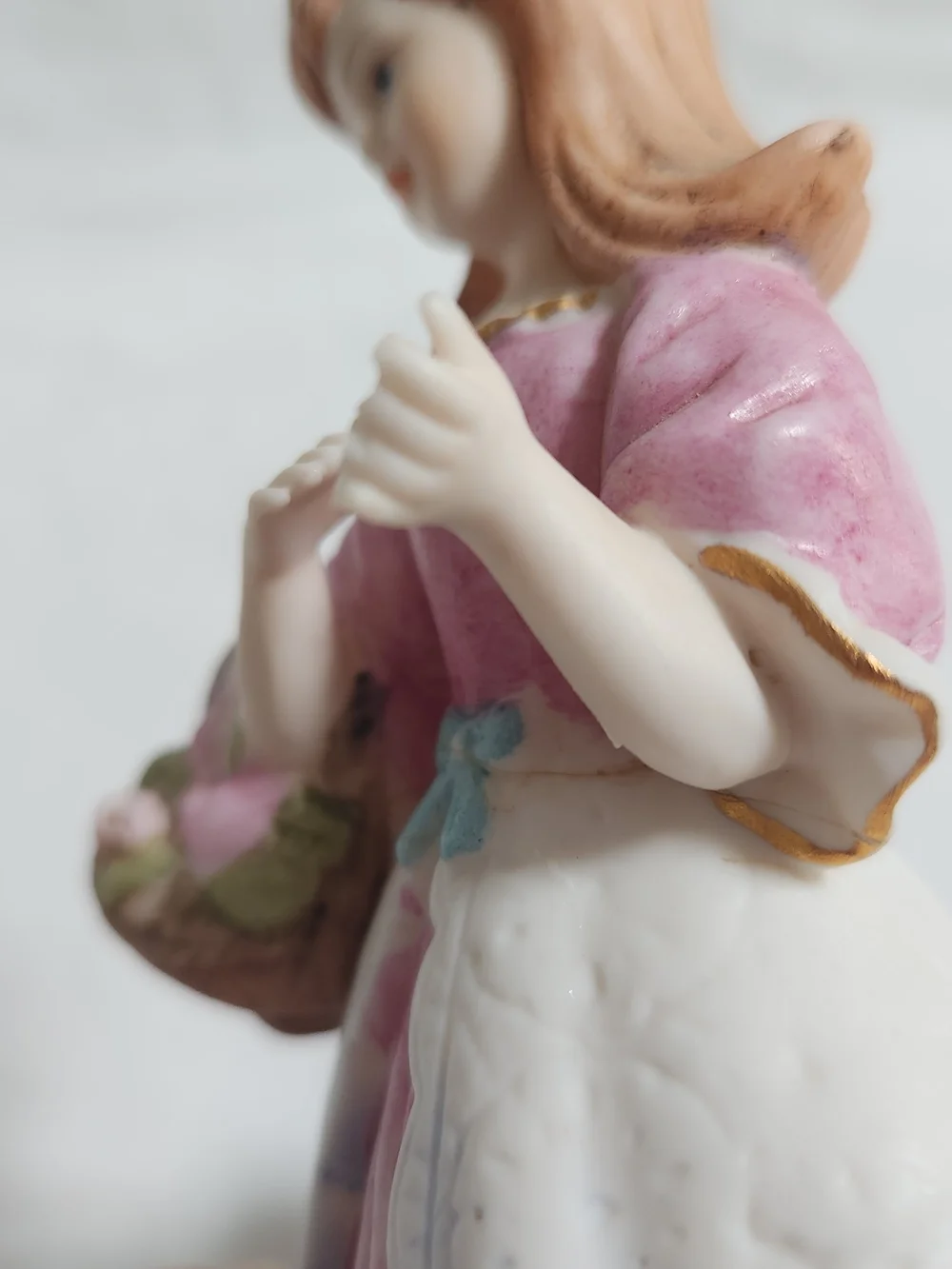 Vintage Potpourri Holder Girl Figurine Pomander AS IS